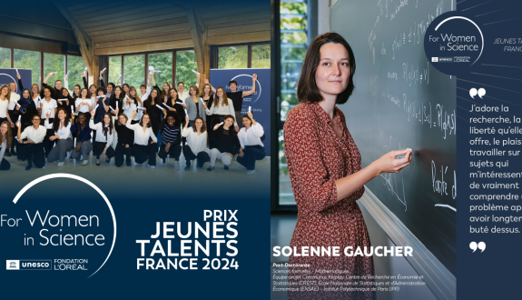 Solenne Gaucher, winner of the L'Oréal-UNESCO Young Talent Award, for Women in Science 2024